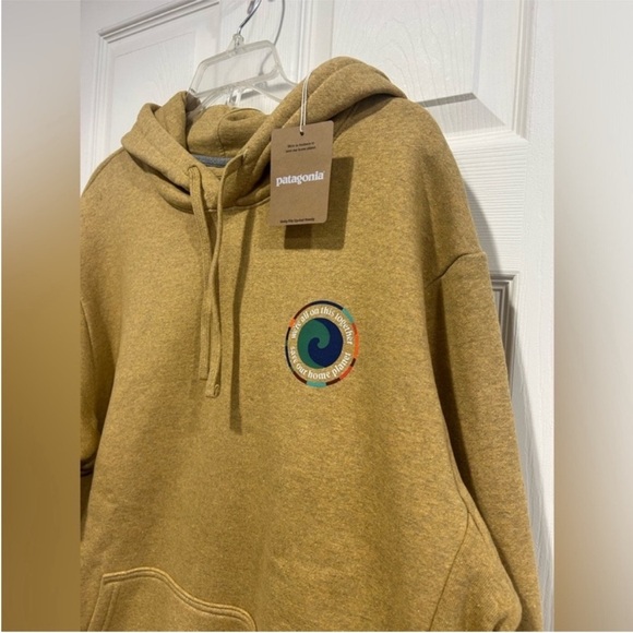 Patagonia Men's L Large Unity Fitz Uprisal Hoodie Pufferfish Gold Yellow NWT - Picture 2 of 13